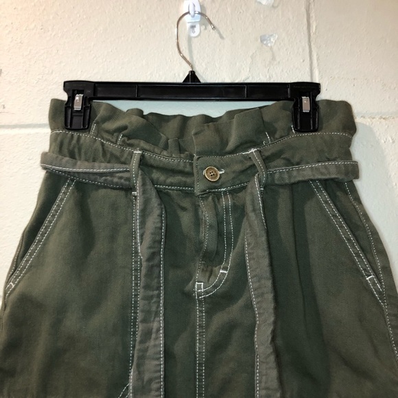 Free People Splendor in the Grass Mini Skirt with Belt & Pockets Size 6 - Picture 6 of 11